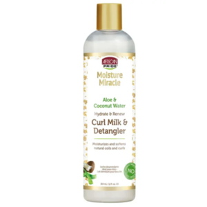 African Pride Moisture Miracle Aloe And Coconut Water Curl Milk And Detangler 12oz