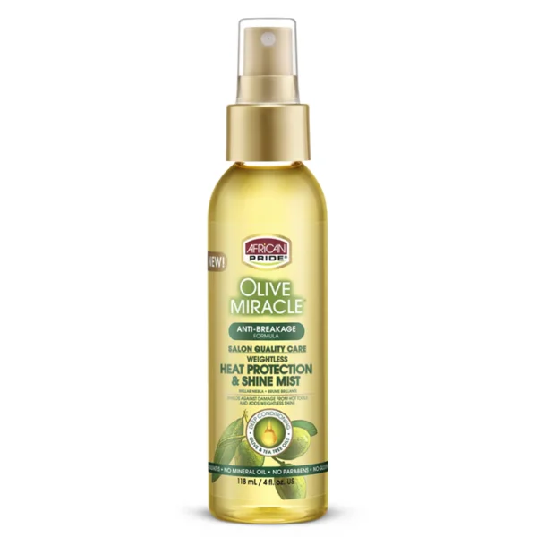 African Pride Olive Miracle Heat Protection & Shine Mist 4oz