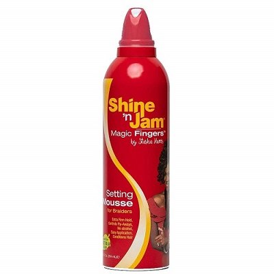 Ampro Shine n Jam Magic Fingers Finishing Setting Mousse Shine 'n Jam Magic Fingers Setting Mousse 12oz