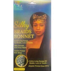 Beauty Essentials- Silky Braids Bonnet Black  - Jumbo Plus