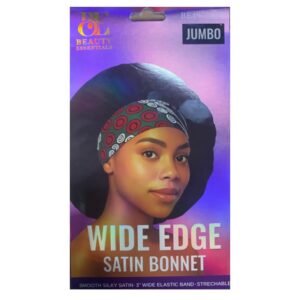Beauty Essentials- Wide Edge Satin Bonnet - Jumbo