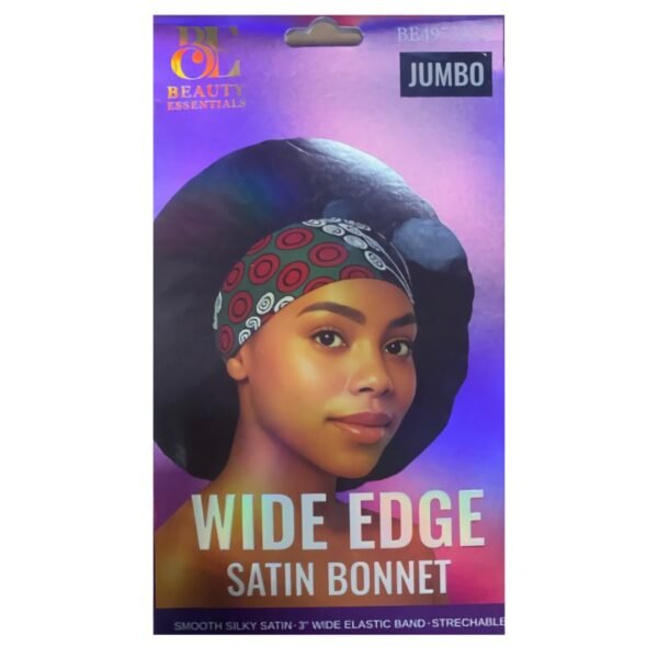 Beauty Essentials- Wide Edge Satin Bonnet - Jumbo