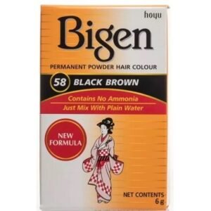Bigen Powder Hair Dye 6g - 58 Black Brown