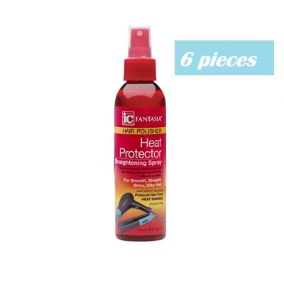 6x Fantasia IC Hair Polisher Heat Protector Straightening Spray 6oz (6 PIECES)