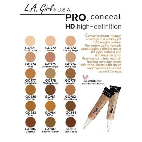 L.A. Girl HD Pro Conceal - Beautiful Bronze 0.28 oz - CTGC987