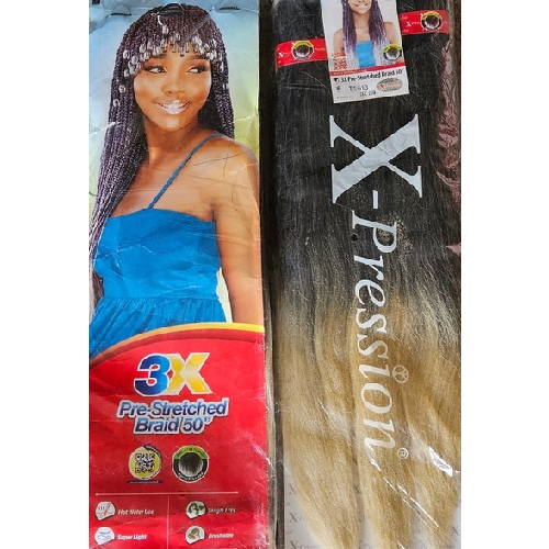 Xpression 3X Pre Stretched Braiding Hair 2 Xpression 3X Pre Stretched Braiding Hair 50"