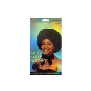 Beauty Essentials- Silky Sleep Bonnet- Black