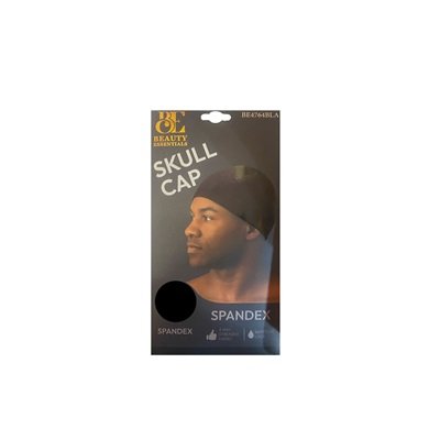 BE Skull Cap Beauty Essentials- Skull Cap Spandex- Black